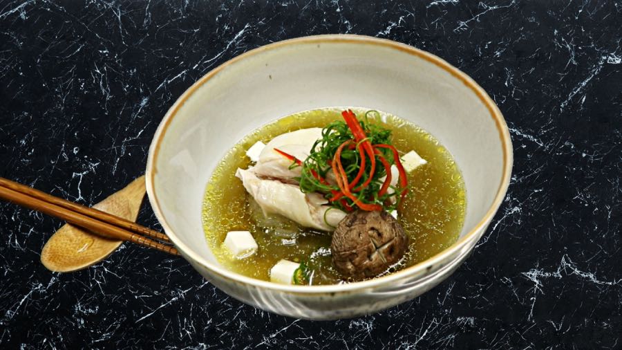 Featured image for “Poached Chicken Dish Recipe by Chef Jay￼”